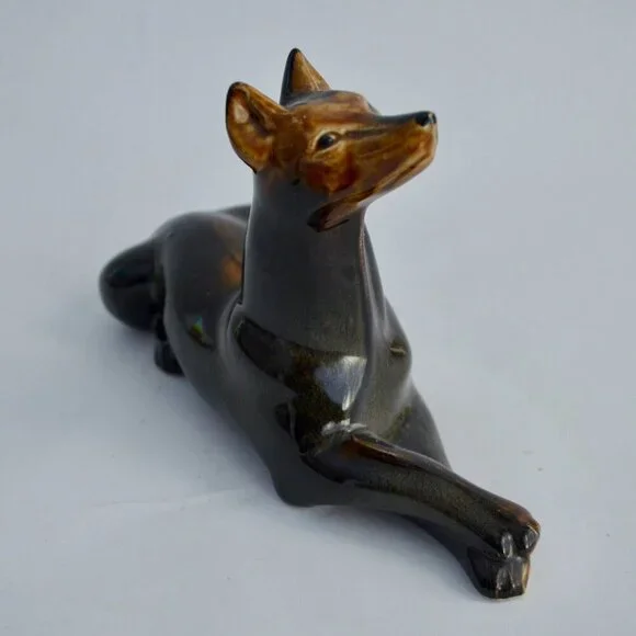 Vintage MCM Doberman Ceramic Figurine Brazil 4166 - Picture 2 of 5